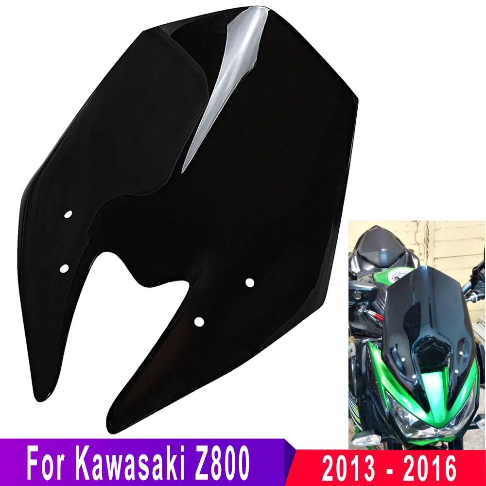 para tela de vento, para kawasaki z 800 1994-2019, vidro preto