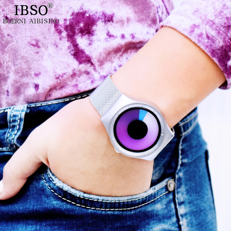 IBSO креативные женские часы из нержавеющей стали женские кварцевые часы Montre Femme Топ Бренд роскошные часы Relogio Feminino