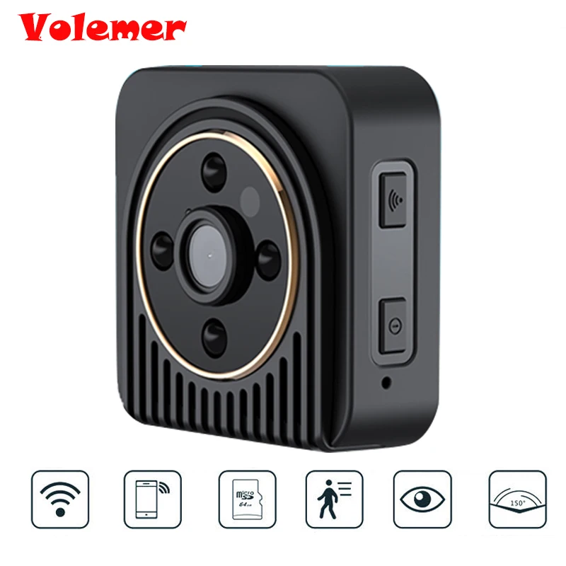 

Volemer H5 720P Mini Camera Wifi P2P IP Camera Night Vision Mini Camcorder DV Voice Video Recorder Sport Outdoor Bike Camera DVR