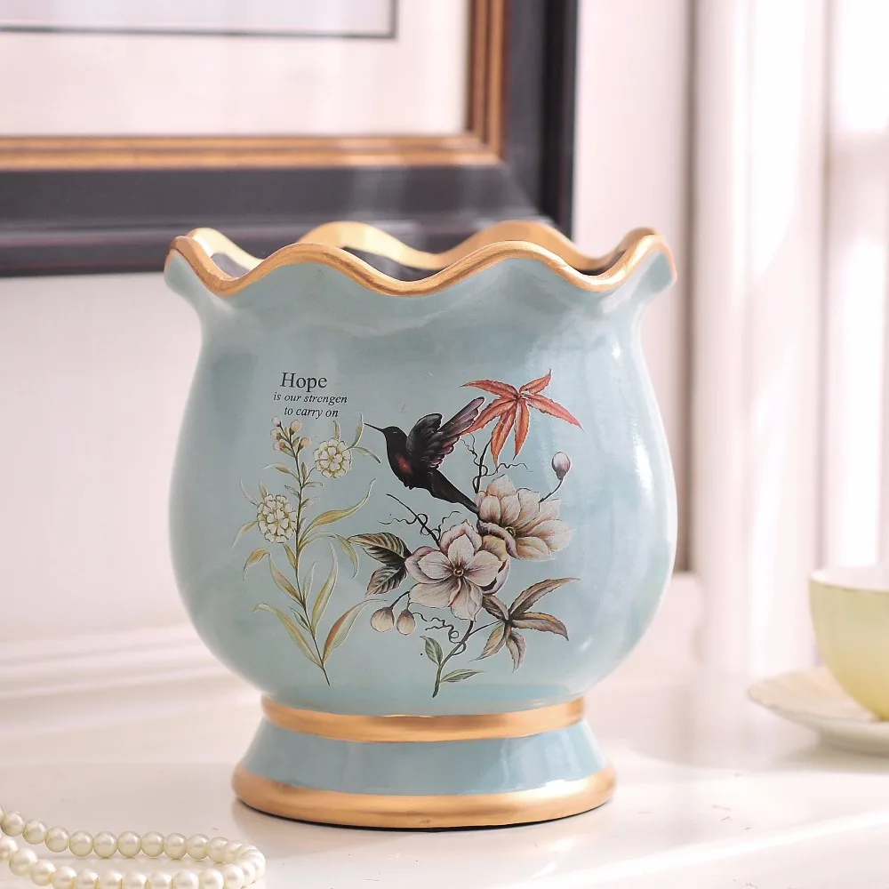 European Pastoral Retro Ceramic Vase Milk Jug Vase American Country