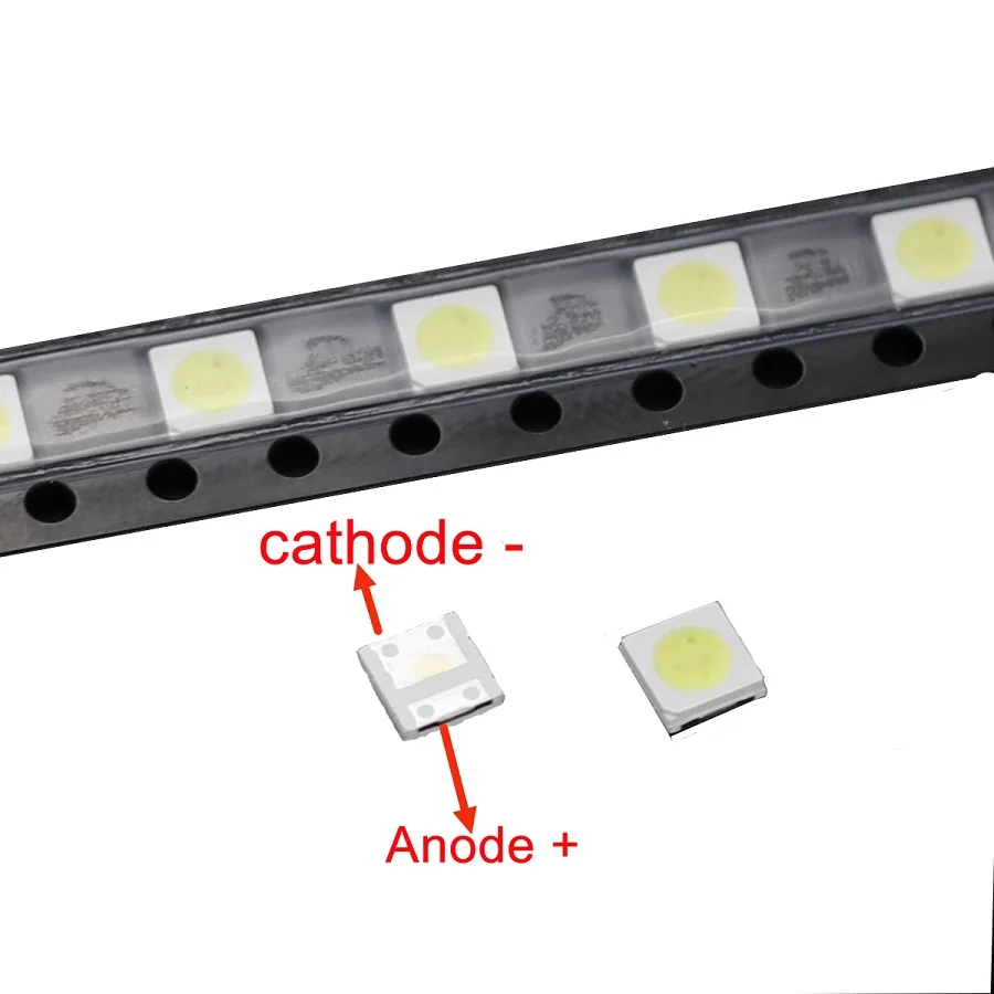 100 шт. SMD СВЕТОДИОДНЫЙ Телевизор с подсветкой Televisa холодный белый 1 Вт 3 в 100lm 3535 3537 холодный белый с подсветкой ЖК-подсветка для ремонта телевизора