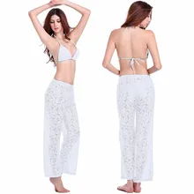 New 2019 high-grade full lace straight casual pants comfortable breathable beach lace trousers Sexy  woman Transparent pants SSS New 2019 high-grade full lace straight casual pants comfortable breathable beach lace trousers Sexy  woman Transparent pants SSS