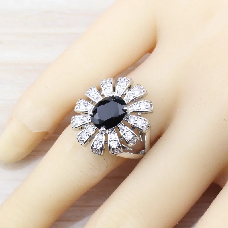 Женский ювелирный комплект из кольца и браслета серебристого цвета 21 см|jewelry sets for