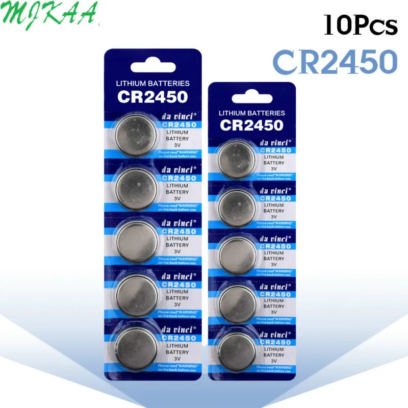 

10pcs/pack CR2450 Button Batteries KCR2450 5029LC LM2450 Cell Coin Lithium Battery 3V CR 2450 For Watch Electronic Toy Remote