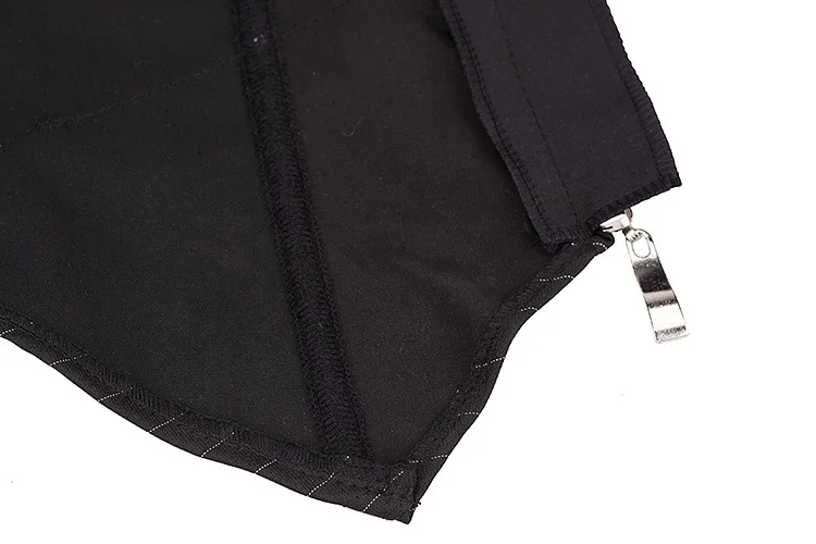 Сексуальный черный полосатый Корсет Overbust офисный женский корсетный сексуальный женский корсет на молнии лиф без бретелек топы костюм Мода 6XL