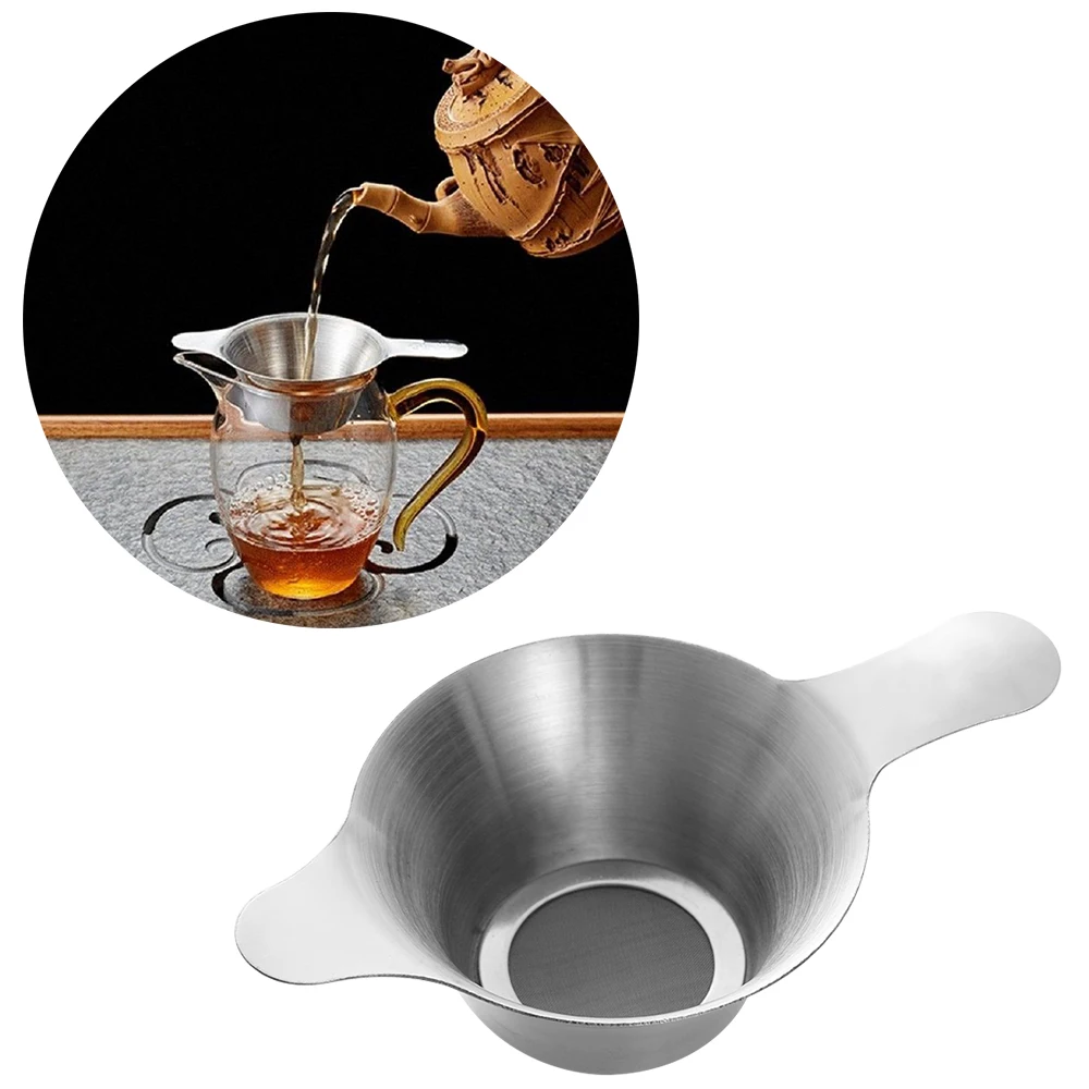 Ситечко для чая из нержавеющей стали тонкая сетка китайский кунг фу чайный лист Воронка фильтры кухонные принадлежности фильтр-Воронка для чая и кофе