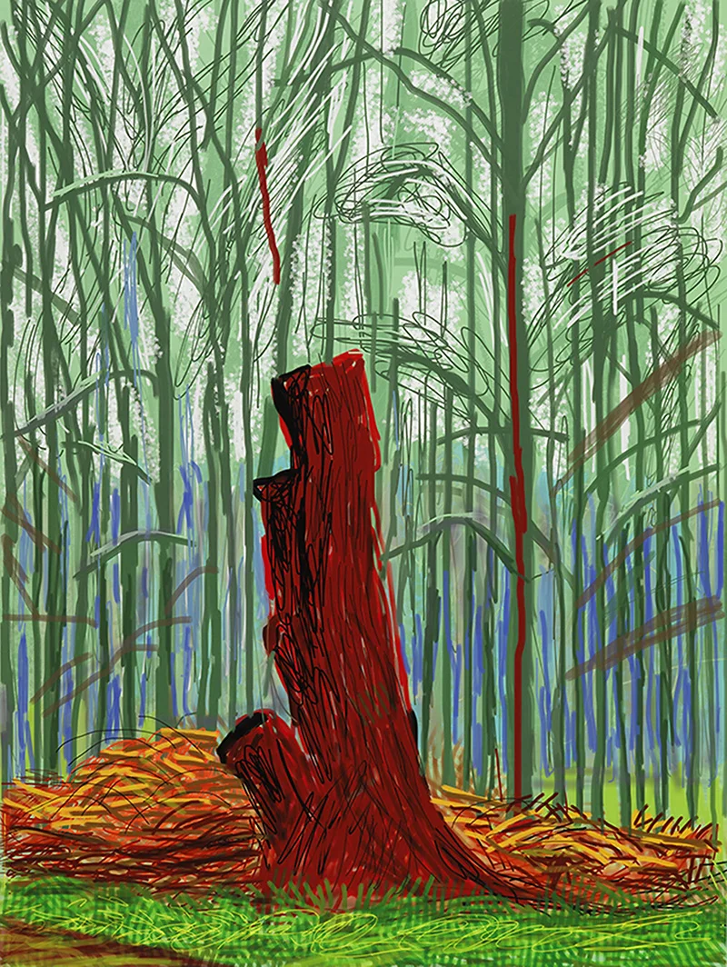 2011The Arrival of Spring in Woldgate, East Yorkshire(iPad drawing printed)1
