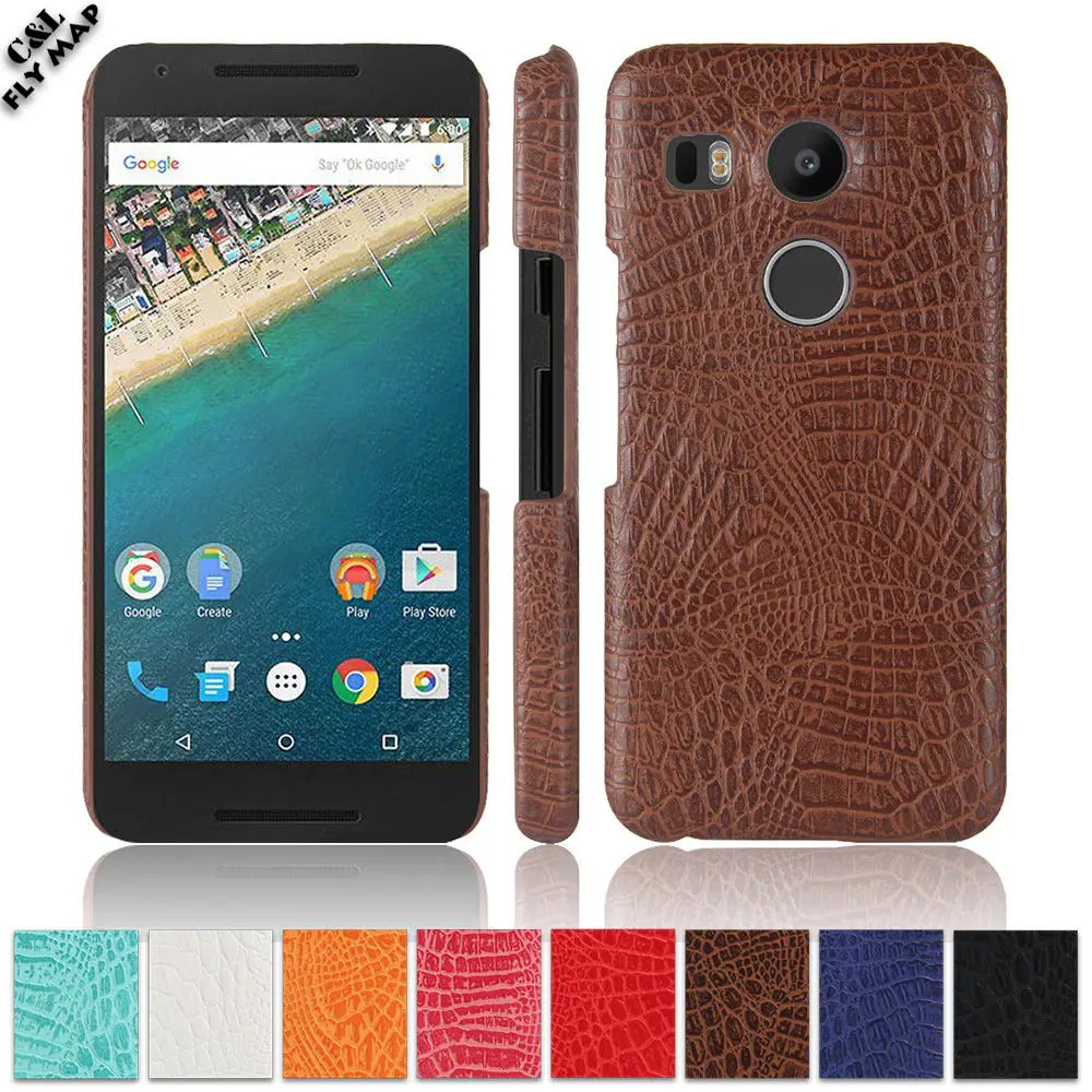 Крокодиловый Чехол для LG Nexus 5X Nexus5X H790 жесткий защитный чехол ПК X5 H 790 798 791 791F