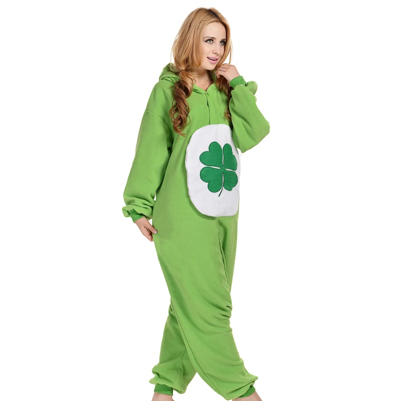 Высокое качество флис пижамы Медведь комбинезоны для взрослых домашняя одежда для женщин девочек животных Пижамный костюм пары пижамы