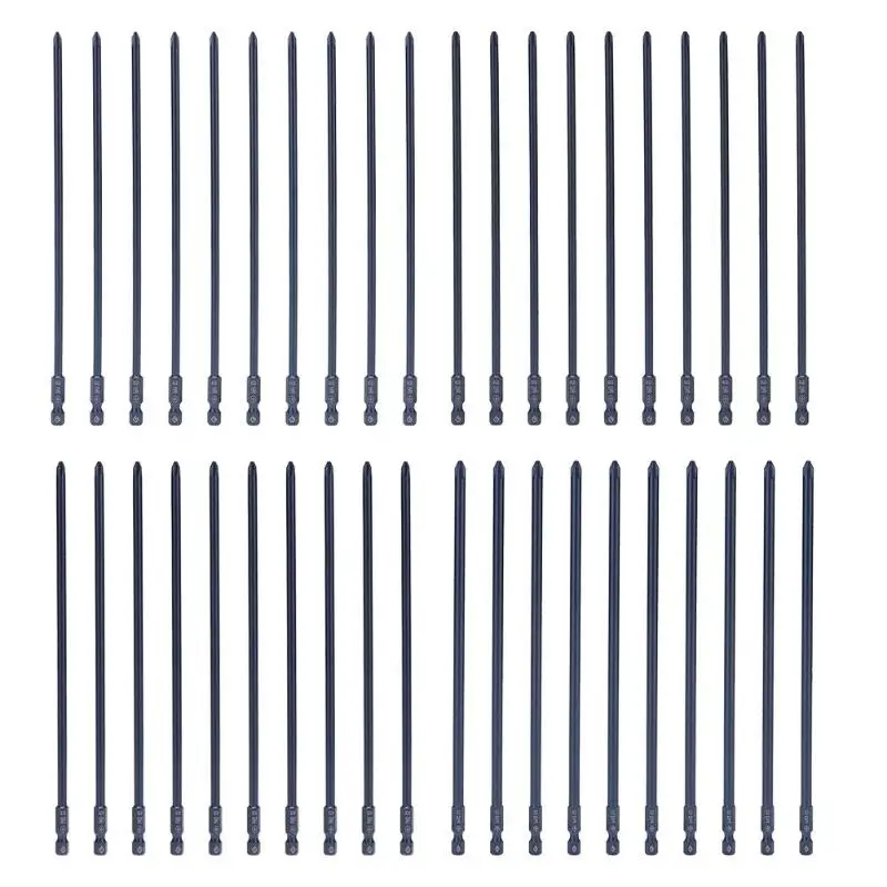 

10 pz pollici Hex Shank 200mm S2 Della Lega acciaio inox Antiscivolo Magnetico Cacciavite Elettrico 4.5/5.0/6.0mm x PH1/PH2 1/4