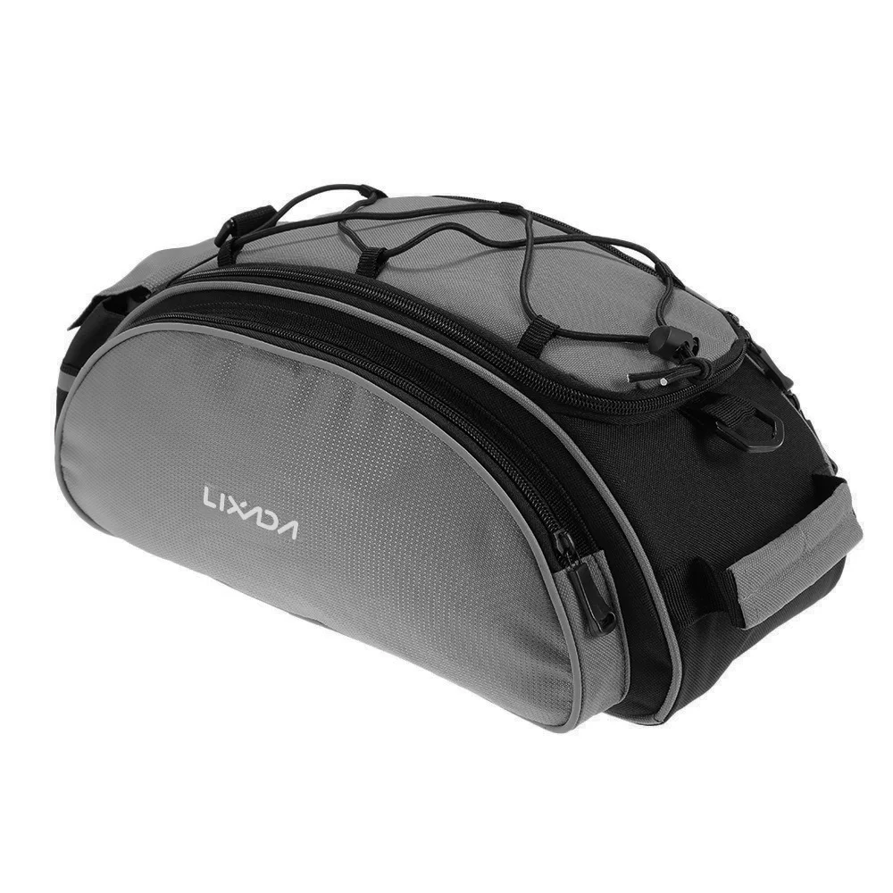 Cheap Lixada 13L Multifunctional Bicycle Rear Seat Bag Outdoor Cycling Bike Rack Seat Bag Rear Trunk Pannier Backseat Bag Handbag 2