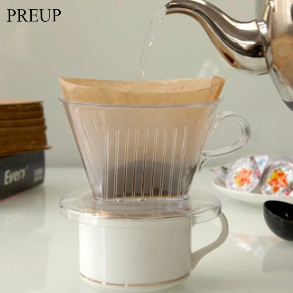 PREUP 2017 New Arrival PP Resin Coffee Filter Cup Coffee Drip bowls Manually Follicular Filters Coffee Tea Tools PREUP 2017 New Arrival PP Resin Coffee Filter Cup Coffee Drip bowls Manually Follicular Filters Coffee Tea Tools
