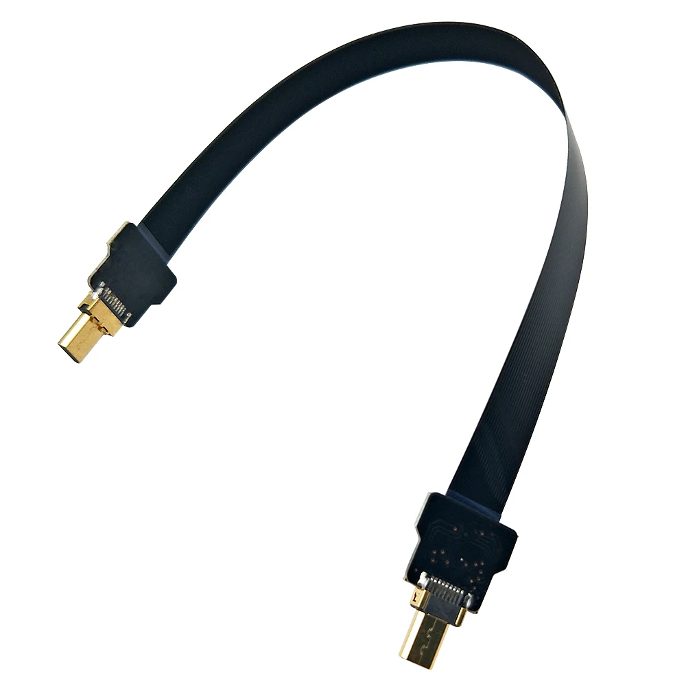 Danspeed fpv m/m ذكر إلى ذكر مايكرو hdmi إلى hdmi شقة كابل موصل محول لل تصوير الجوي طول 20 سنتيمتر