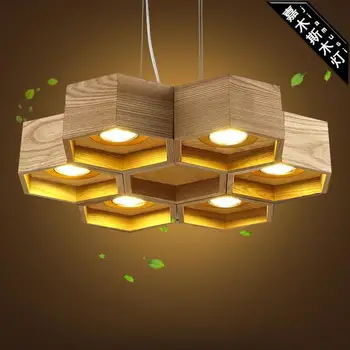 

Individual creativity solid wood honeycomb chandelier honeycomb chandelier Nordic Japanese hall lamps and lanterns LM5111520py