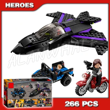

266pcs 07033 Civil War Black Panther Pursuit Block Set Captain America Winter Building Blocks Compatible with Lago