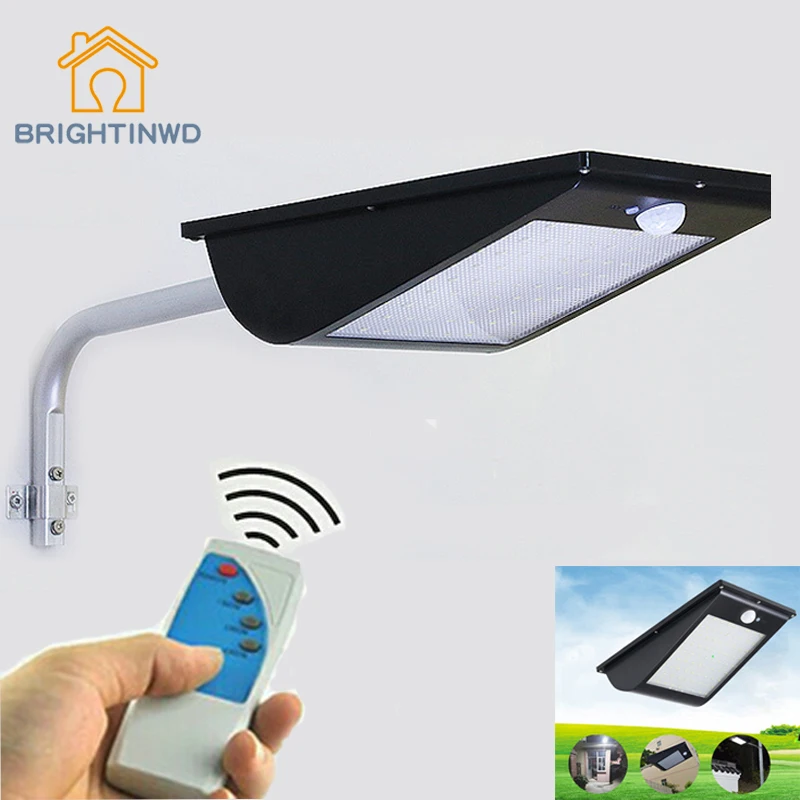 

110 Led Integrated Solar Street Lighting 1300LM Super Bright Motion Sensor Remote Control Outdoor Wall Lamp Waterproof IP65