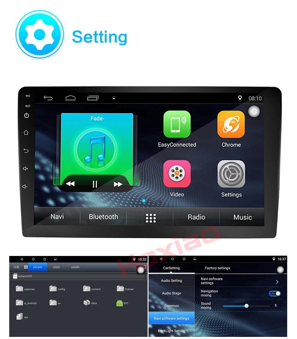 Hoxiao Android 8,1 для Toyota HILUX 2008- gps HD мультимедийный плеер Карта Навигация wifi ROS BT без DVD 7 дюймов oneDIN автомобильное радио