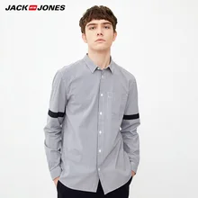 Джек Джонс весна лето мужской хлопок свободный крой заостренный воротник с длинными рукавами рубашки | 218105501