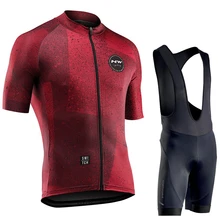 Northwave 2019 hombres ciclismo Jersey verano conjunto de manga corta Maillot bib shorts ropa de bicicleta Sportwear camisa traje NW