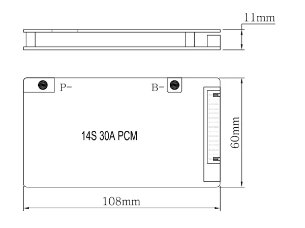 51,8 V BMS 14S BMS PCM используется для 51,8 V комплект литий-ионный батарей 51,8 V 14S 30A BMS/PCM с функцией баланса