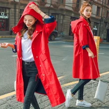 Модная Новая женская Свободная ветровка на шнурке с капюшоном Повседневная Очаровательная куртка