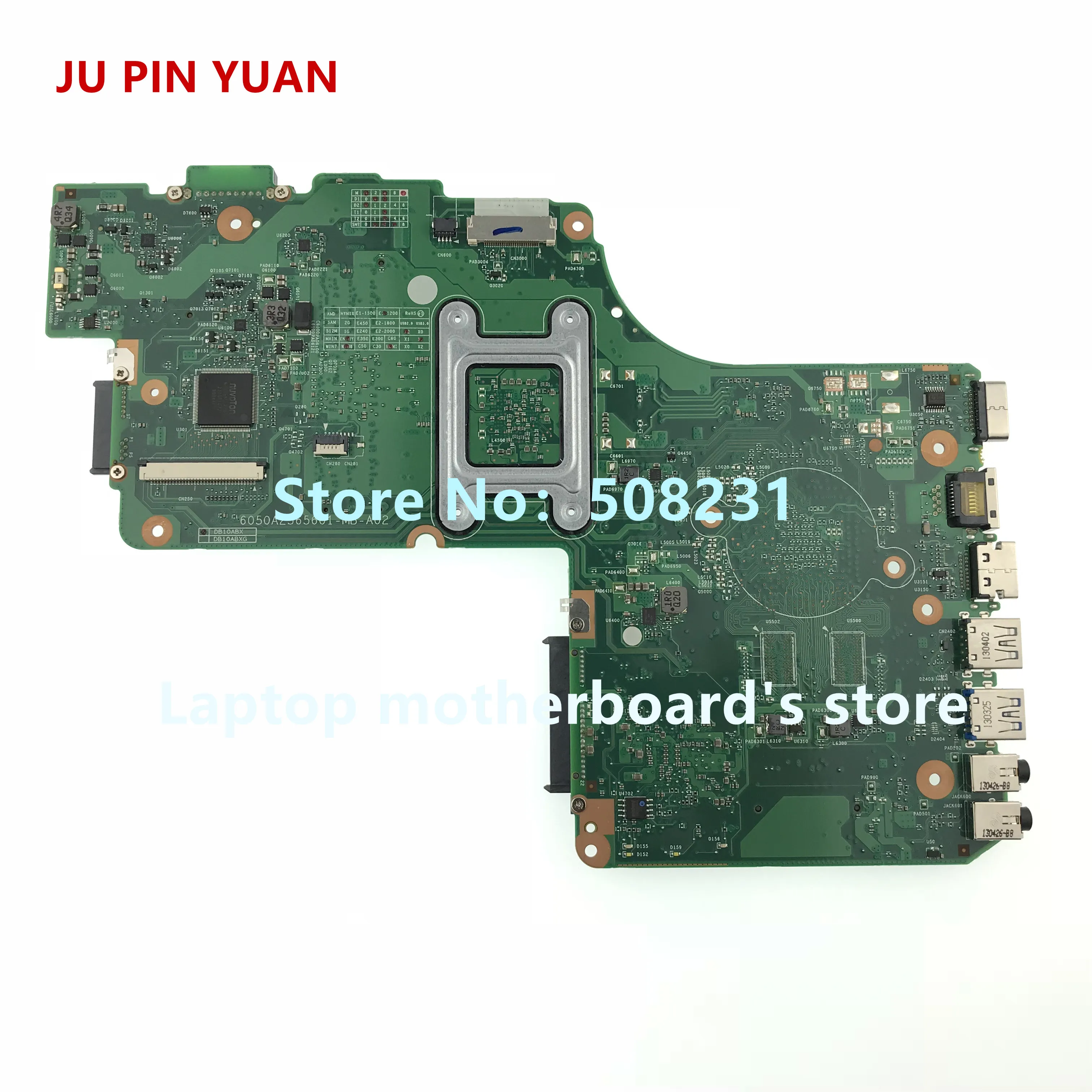 JU PIN юаней V000325020 плата для Toshiba Satellite C50D C50D-A C55D-A C55D-A5201 Материнская плата ноутбука 6050A2565601-MB-A02