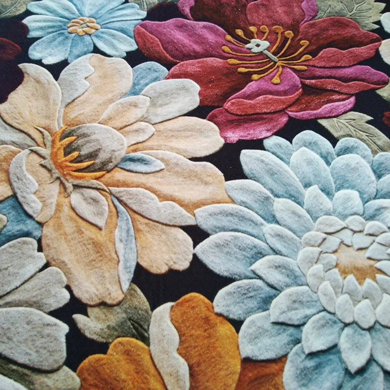 SunnyRain 1 шт. 3D Цветы ковры и коврик для гостиной коврики для спальни короткие плюшевые кровати ковры большой размер