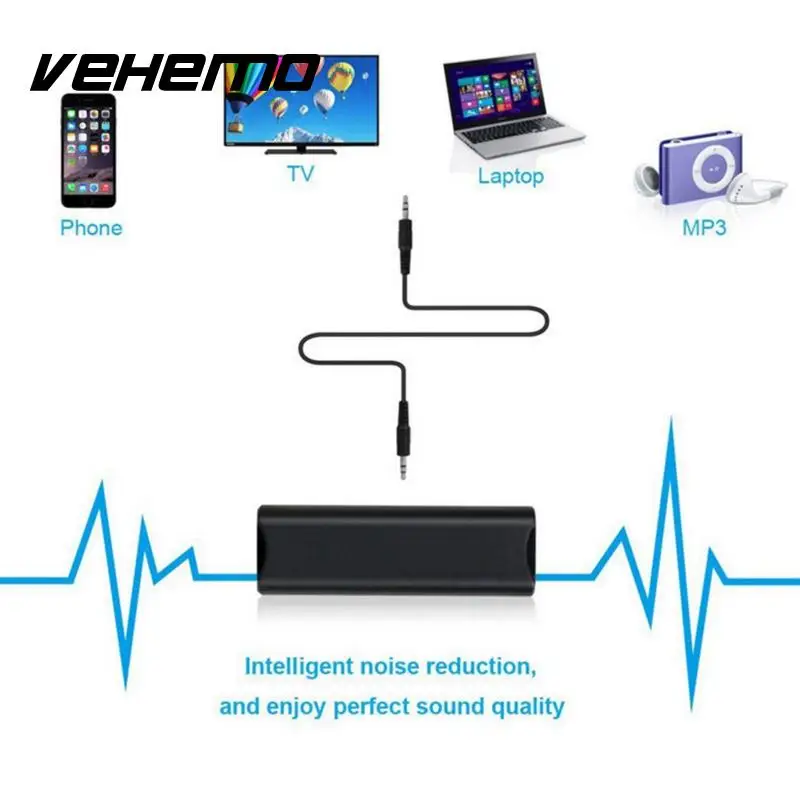 VEHEMO 3,5 мм аудио кабель черная домашняя стерео система вилка и детская площадка петля шумоизолятор шумофильтр автомобили шумоизоляция