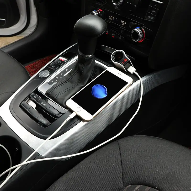 Двойной Переходник USB для зарядки в машине 3.1A цифровой светодиодный дисплей напряжения розетка для автомобильного прикуривателя Разветвитель автомобильное зарядное устройство для телефона планшета