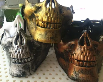 

2018 New CS Skull Skeleton Airsoft Paintball Half Face Protective Mask For Halloween Gift 200pcs/lot