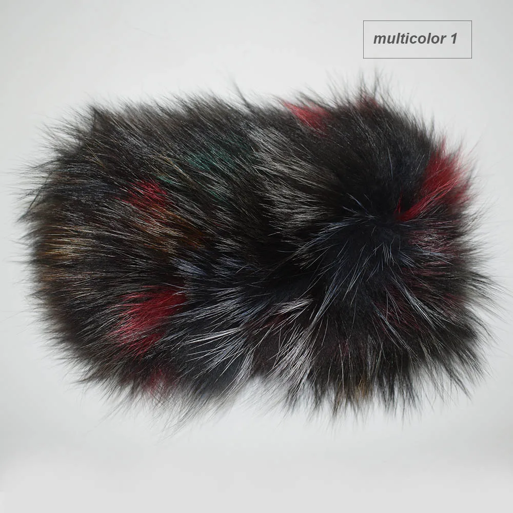 fox fur headband multicolor1