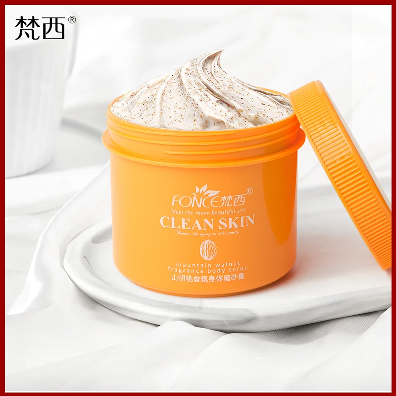 Fonce Hickory Fragrance Body Scrubs 250g Peeling cream Shea Butter Rejuvenation Body Exfoliating Improves Peripheral Keratosis