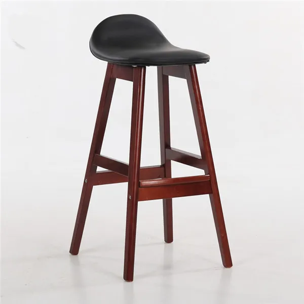 Винтажный деревянный барный стул обеденный стул счетчик высоты кухонный барный стул для завтрака барная мебель Современный барный стул с деревянными ножками