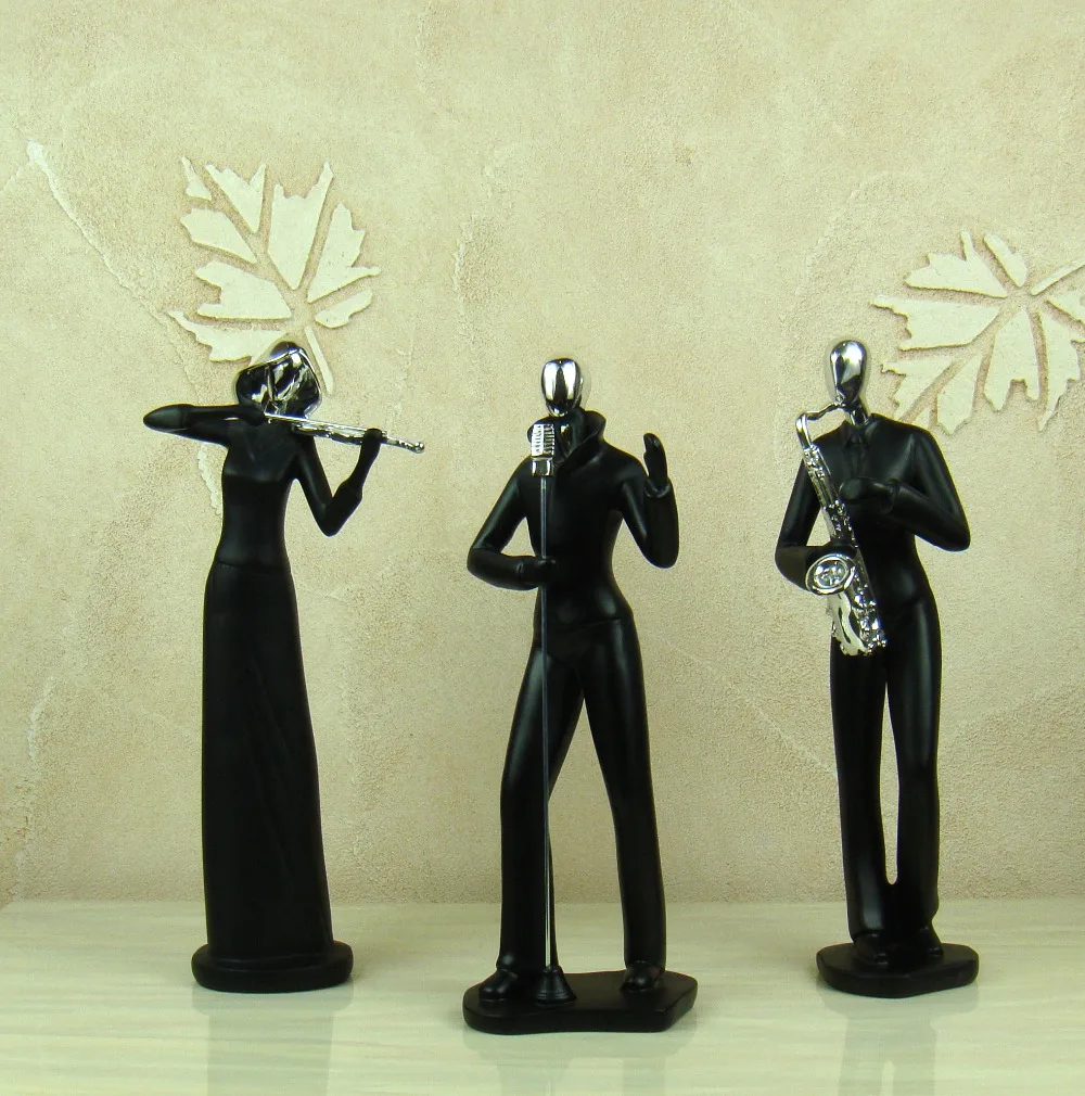Classic Music Band Figurines Abstractive Resin Musician Figure Statue