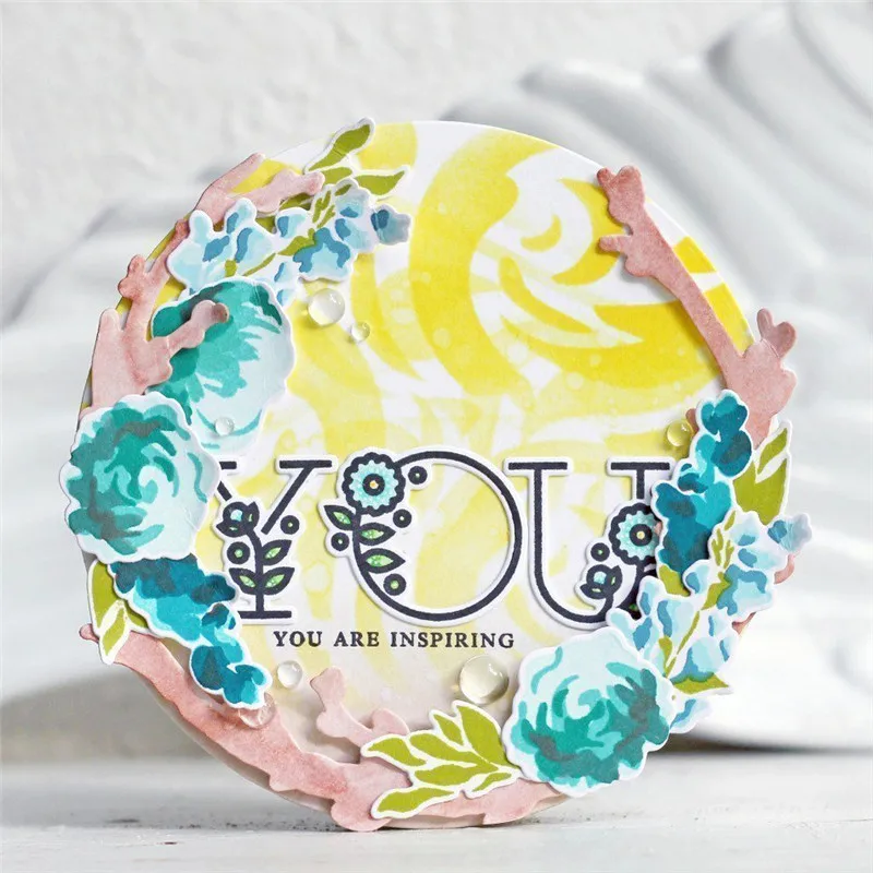 

Naifumodo Flowers Metal Cutting Dies New 2019 for Dies Scrapbooking Spring Greeting Craft Dies and Clear Stamps DIY Card Crafts