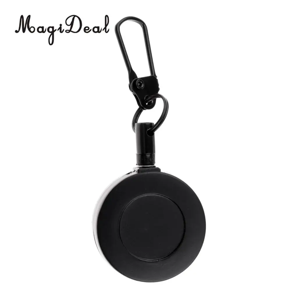 MagiDeal Key Chain Fly Fishing Zinger 50cm Retractor Steel Rope Cord Carabiner Clip Fly Tying Tools Practical zinger retractor