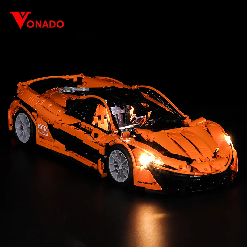 Светодиодный светильник набор для McLaren P1 hypercar 1 8 XQ 1001 Porsche technic гоночный автомобиль