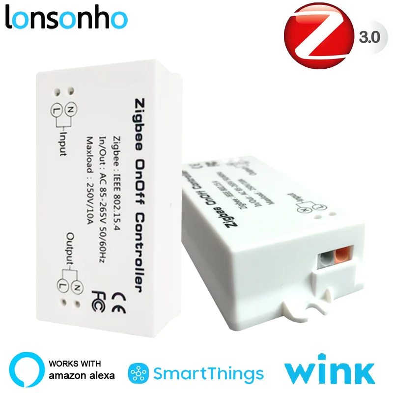 

Lonsonho Zigbee 3.0 HA Wireless Smart Switch Relay Works with Echo Alexa SmartThings Smart Home Automation Remote Control