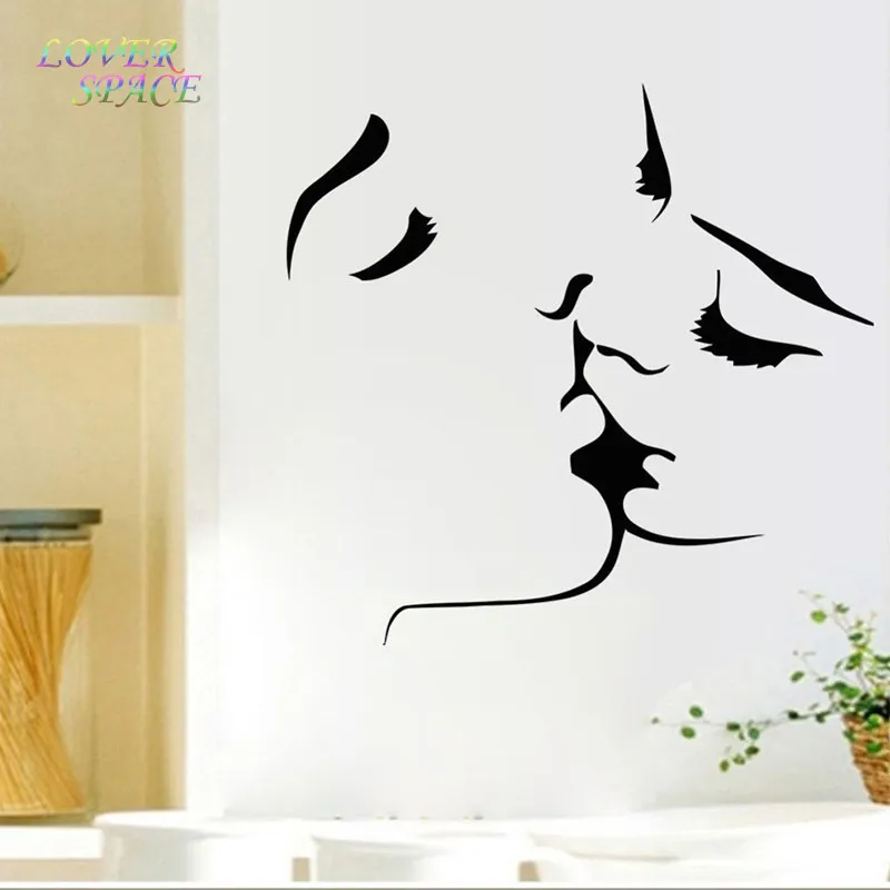 New Sexy Kiss Quote Wall Sticker Wallpaper Wall Decals Art