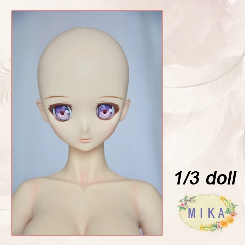 

Estartek 1/3 Silicone Customized MIKA Girl Head Sculpt + Makeup + Eyes for DDL DDM BJD Doll DIY