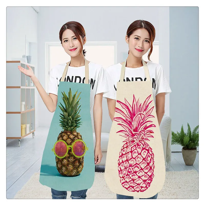 

Modern Minimalist Cute Catoon Simple Plants Pattern Apron Cotton And Linen Material Is Refreshing And Easy To Wear