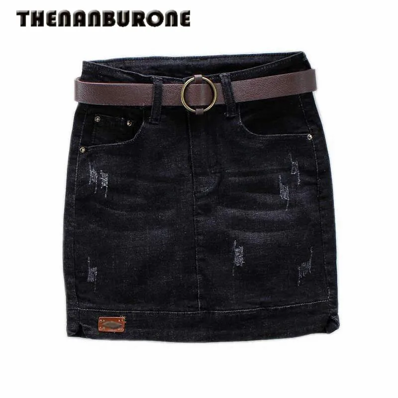 THENANBURONE Women Button Pencil Skirts 2017 Summer Fashion Good