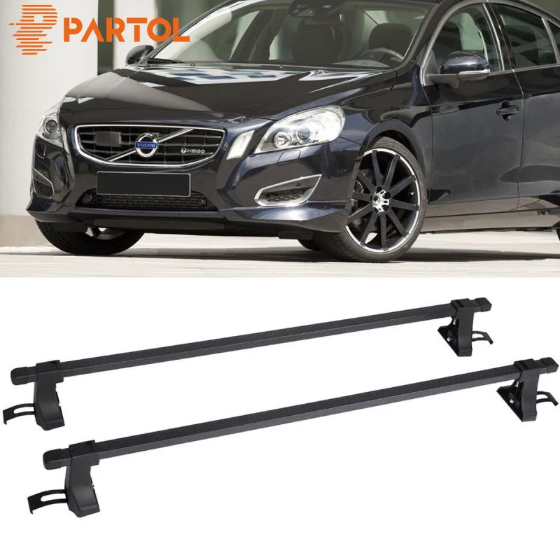 

Partol 1 Pair Universal Aluminum 48" Car Roof Rack Cross Bars Crossbars For Kayak Cargo Luggage Ski Rack Mounted On Rooftop