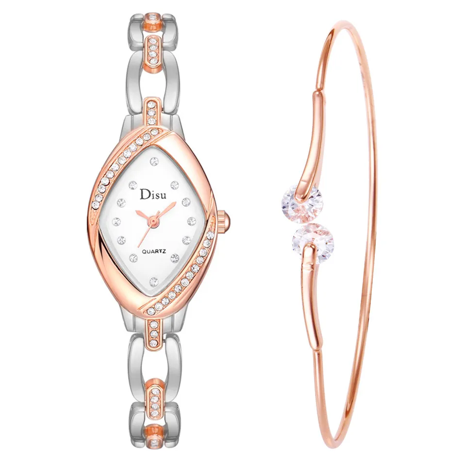 

Watches New Quality Women Watches Crystal Stainless Steel Quartz Wristwatch Bracelet Watch Ladies Suit Montre Femme Kol Saati *A