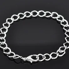 DoreenBeads 12 серебряный цвет браслеты-цепочки с застежкой "Лобстер" 7-7/"(B14183), иу