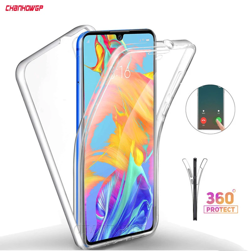 Двойной Мягкий силиконовый чехол с полным покрытием для Huawei P30 P20 P10 P9 P8 P Smart Plus Y9 Y6