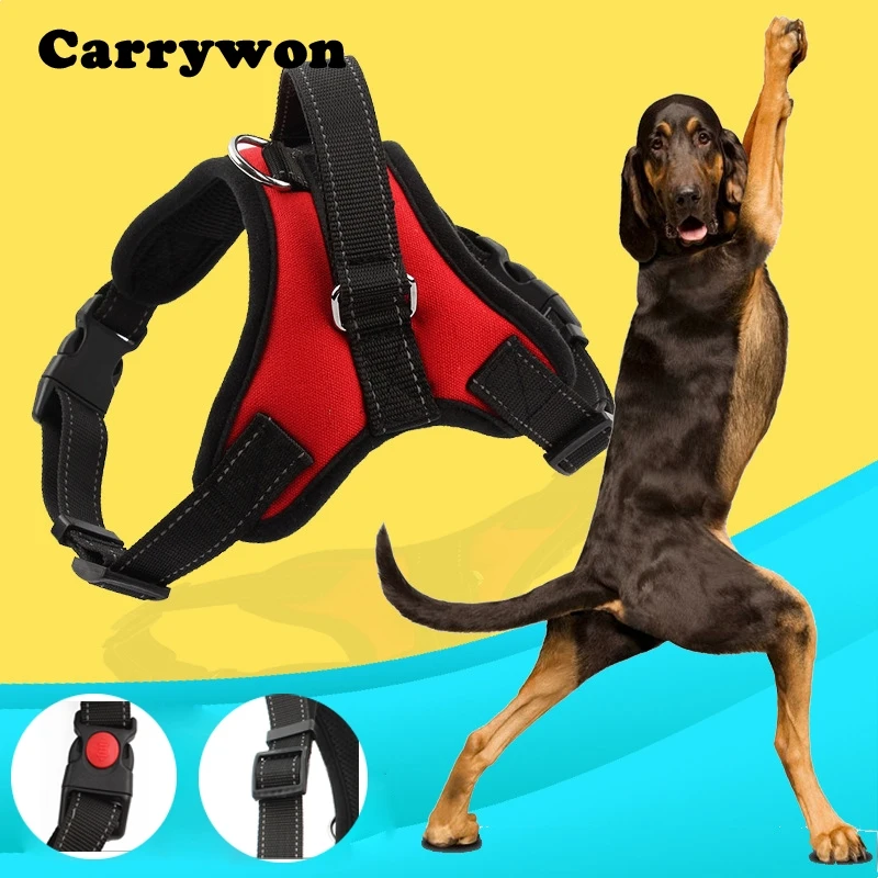 Carrywon Pet dog Adjustable Harness Vest Reflective tape yarn