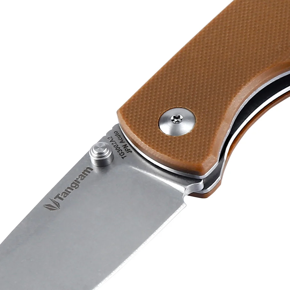 Skup TANGRAM nóż turystyczny składany nóż TG3002A2 survivalowy scyzoryk, dzięki czemu przez japonię Acuto440 mały nóż materiał uchwytu G10