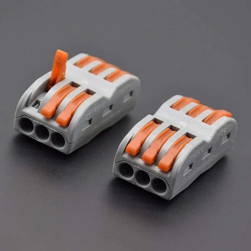 

5-10PCS WAGO mini fast wire Connectors Universal Compact Household Wire 3pin Connector Conductor Terminal Block SPL-3