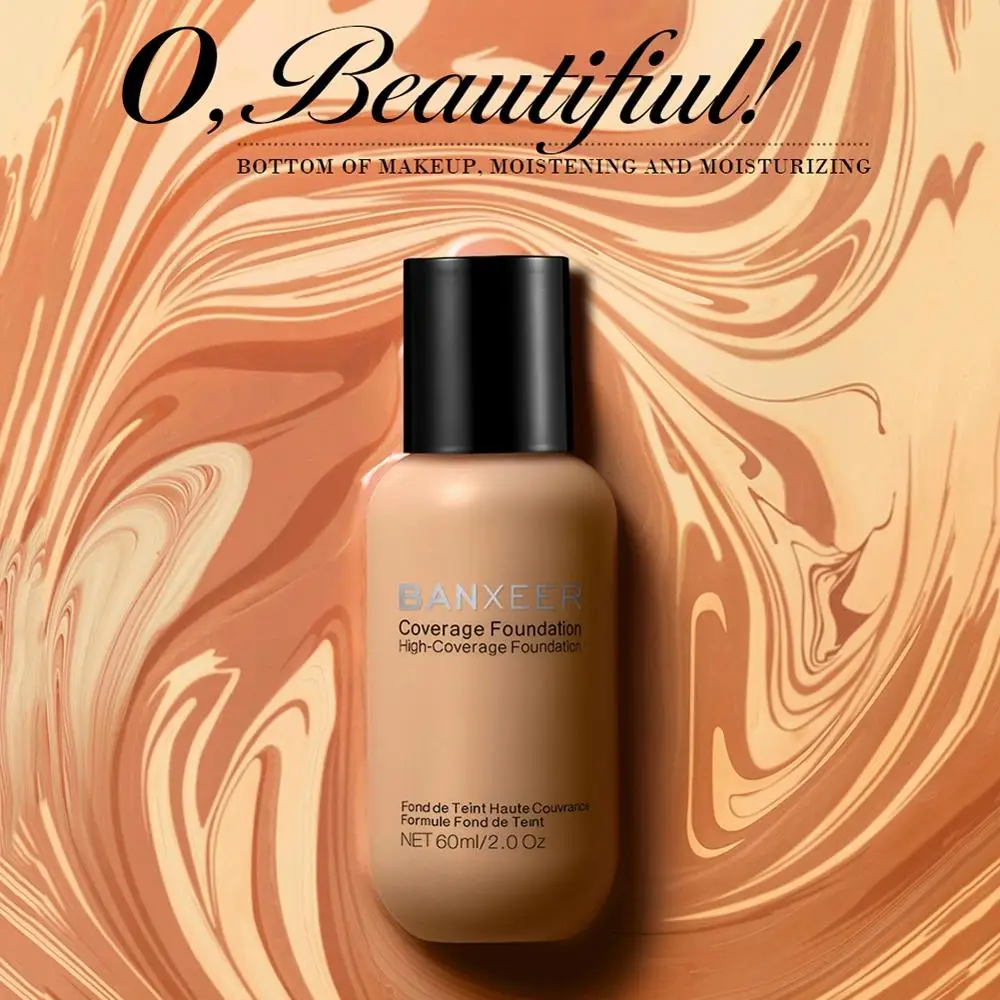 

Basic Cosnetic Matte Long Lasting Concealer Foundation Makeup Product Liquid Natural Cream Makeup 60ml